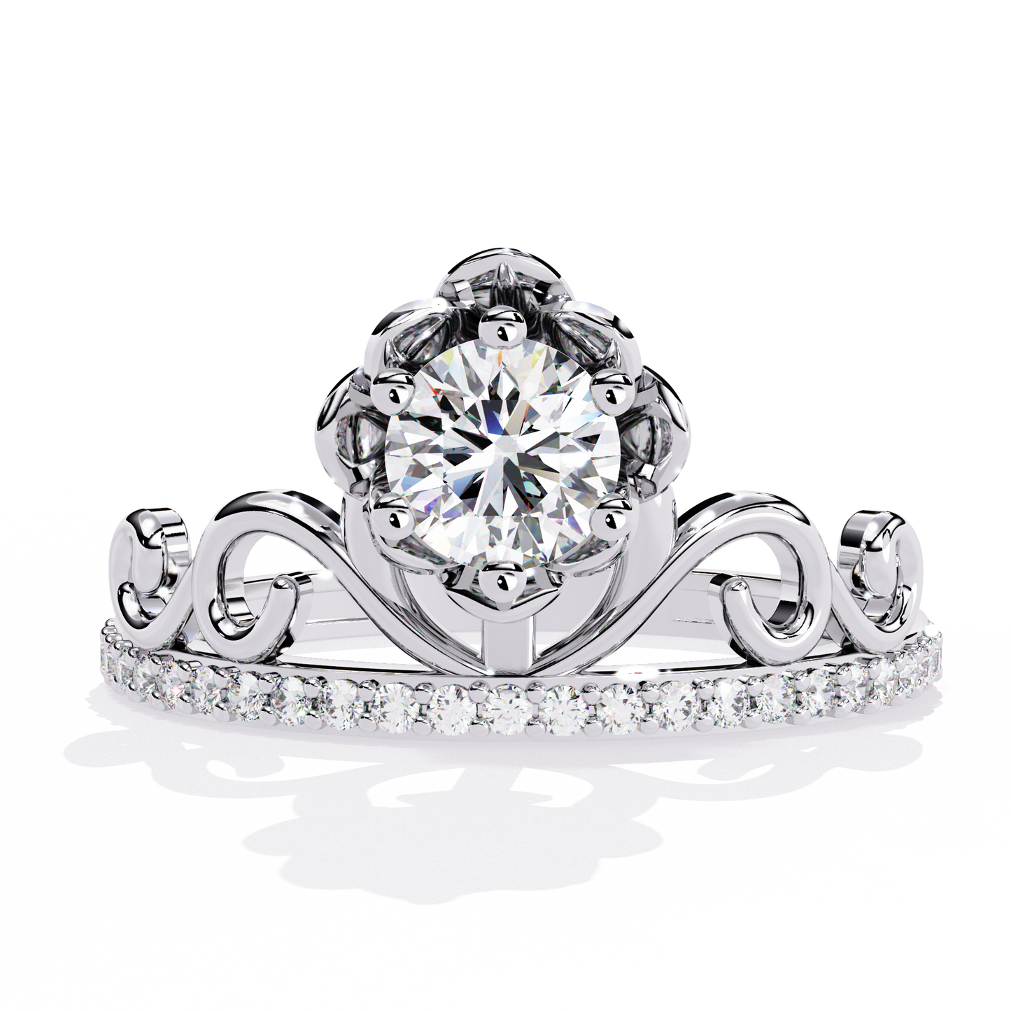 The Crown Jewel Rose Diamond Engagement Ring In Gold - 0.56Ct