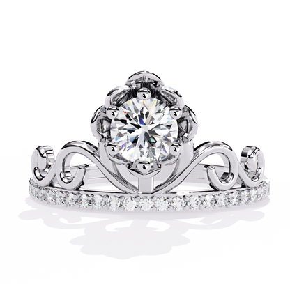 The Crown Jewel Rose Diamond Engagement Ring In Gold - 0.56Ct