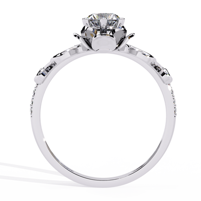 The Crown Jewel Rose Diamond Engagement Ring In Gold - 0.56Ct