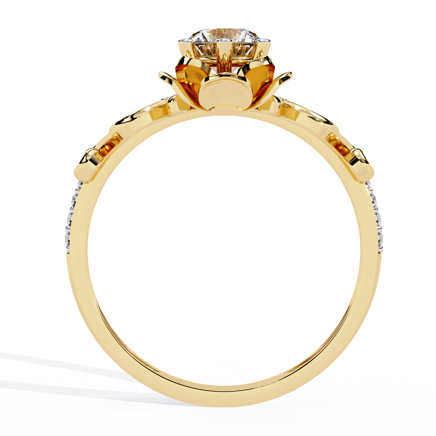 The Crown Jewel Rose Diamond Engagement Ring In Gold - 0.56Ct