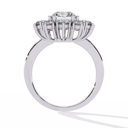 The Regency Bloom Radiant Diamond Ring In Gold - 4.46 Ct