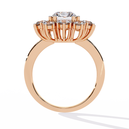 The Regency Bloom Radiant Diamond Ring In Gold - 4.46 Ct