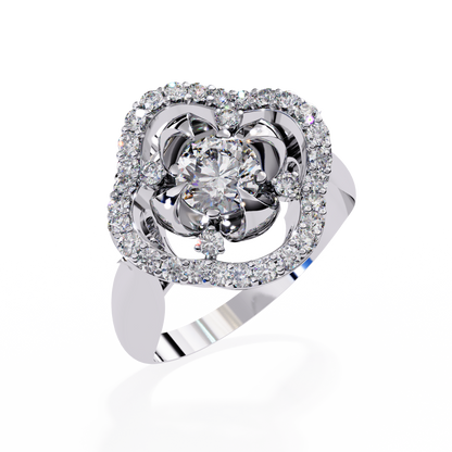 Lyrical Bloom Diamond Cocktail Ring In Gold - 0.81 Ct