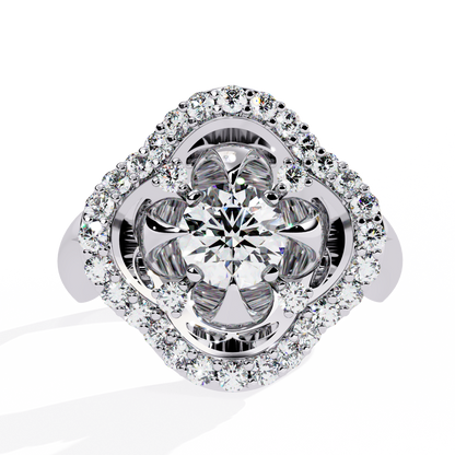 Lyrical Bloom Diamond Cocktail Ring In Gold - 0.81 Ct