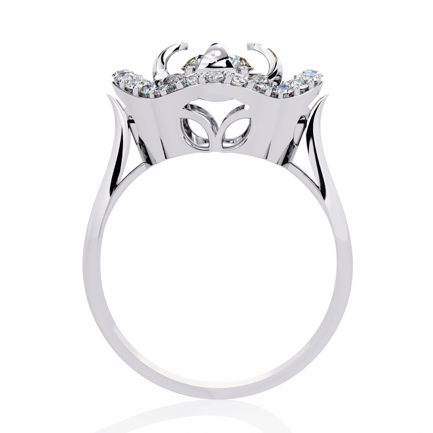 Lyrical Bloom Diamond Cocktail Ring In Gold - 0.81 Ct