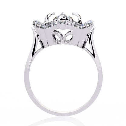 Lyrical Bloom Diamond Cocktail Ring In Gold - 0.81 Ct