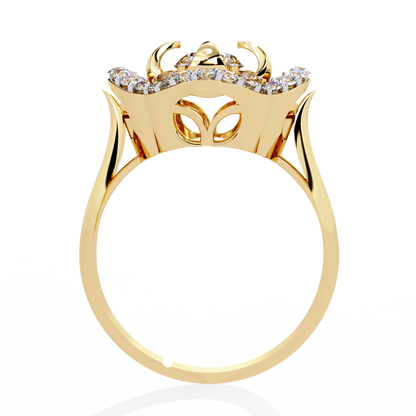 Lyrical Bloom Diamond Cocktail Ring In Gold - 0.81 Ct