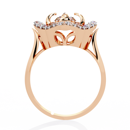 Lyrical Bloom Diamond Cocktail Ring In Gold - 0.81 Ct