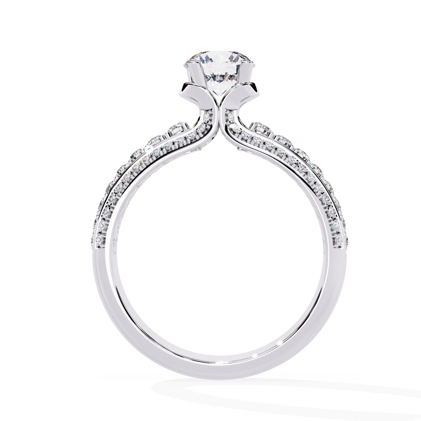 The Grand Radiance Diamond Statement Ring In Gold - 1.23 Ct