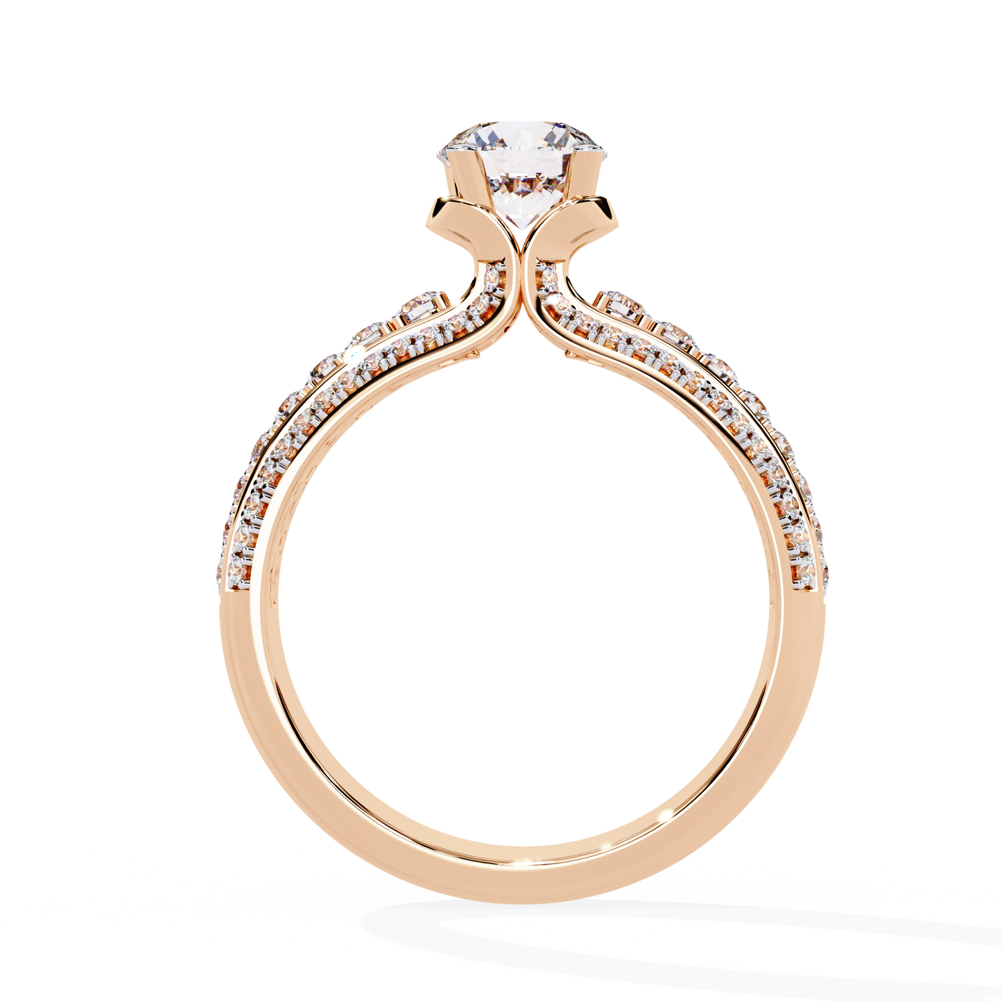 The Grand Radiance Diamond Statement Ring In Gold - 1.23 Ct
