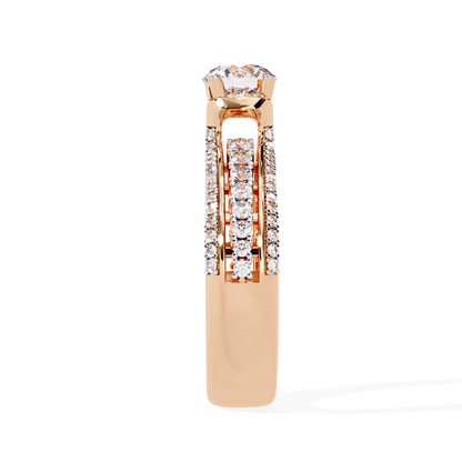The Grand Radiance Diamond Statement Ring In Gold - 1.23 Ct