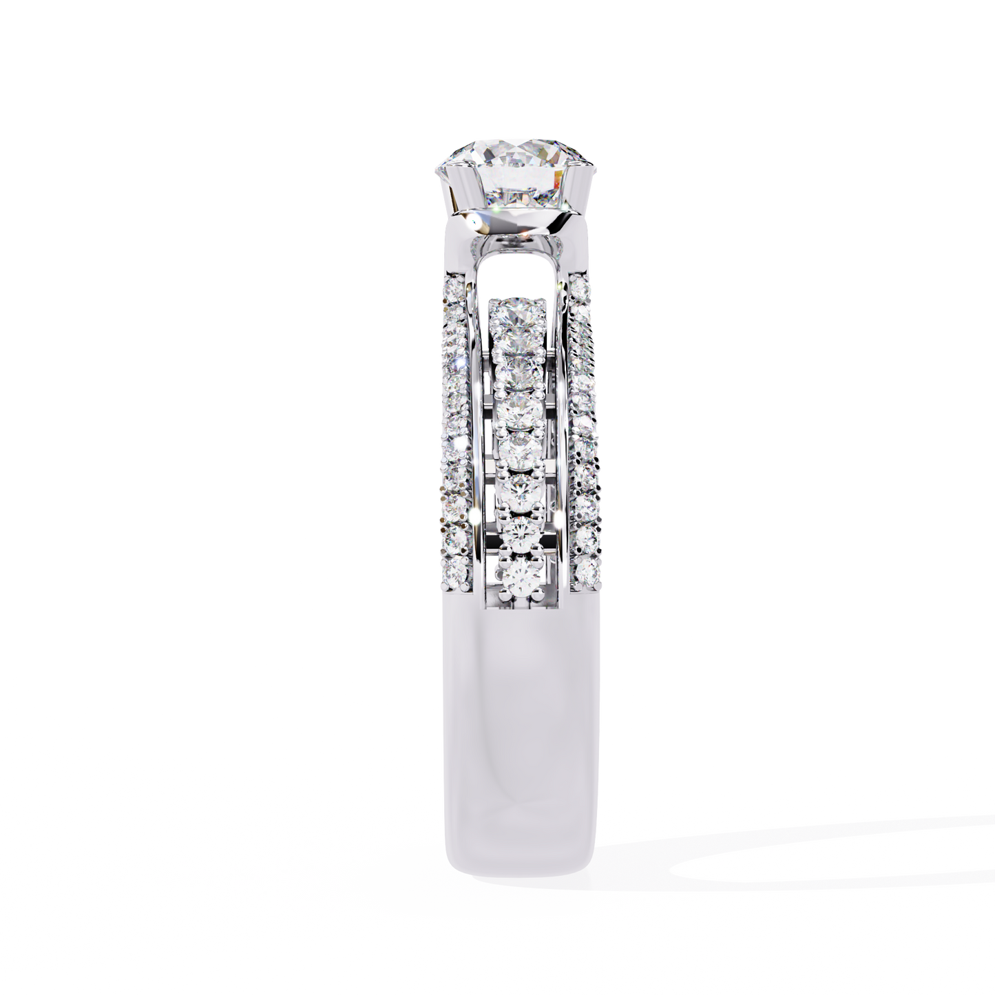 The Grand Radiance Diamond Statement Ring In Gold - 1.23 Ct