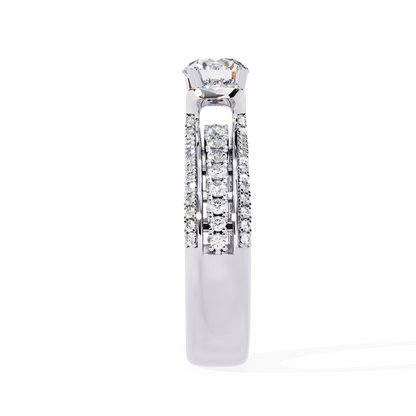 The Grand Radiance Diamond Statement Ring In Gold - 1.23 Ct