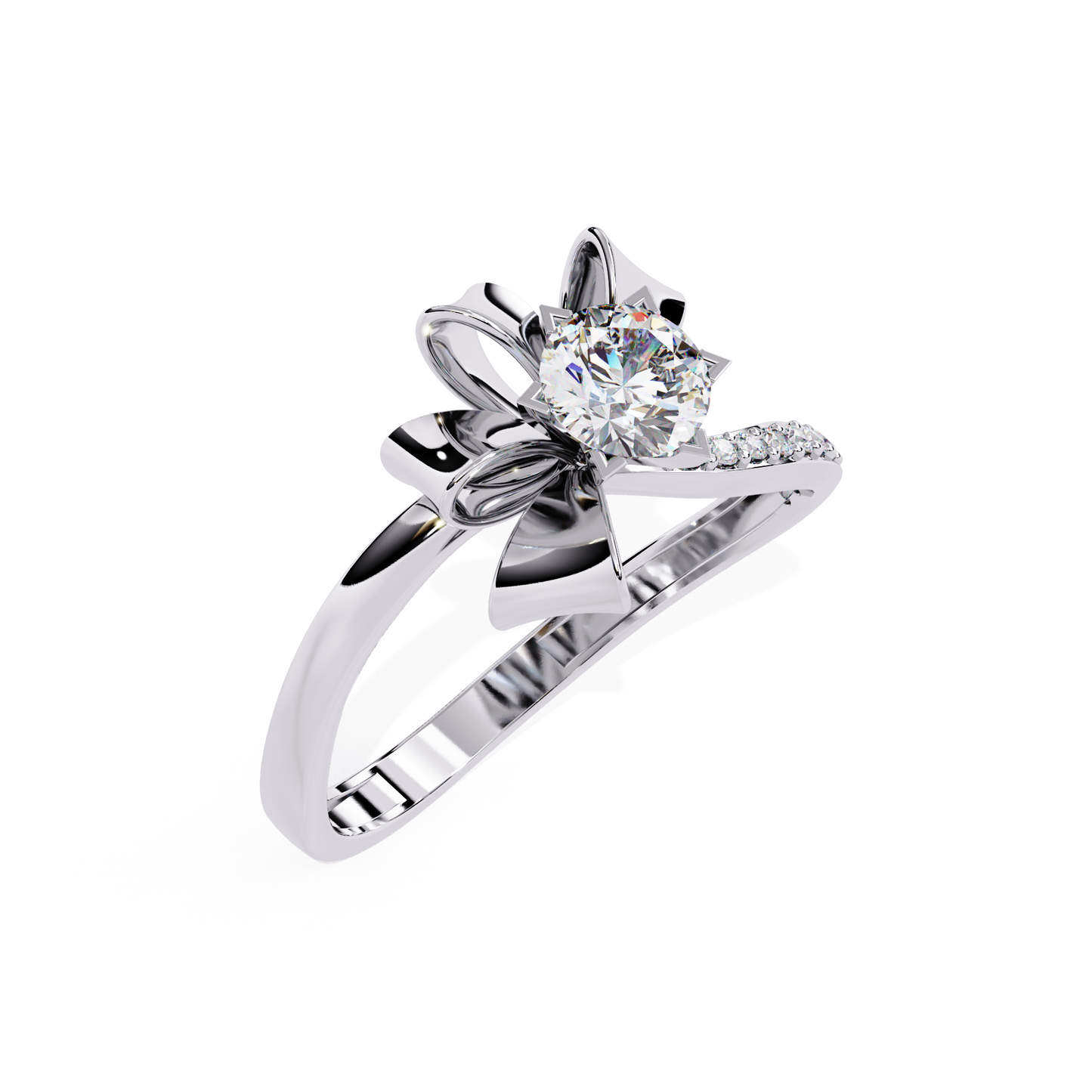 The Gift of Love Diamond Ring In Gold - 0.50 Ct Round Brilliant cut