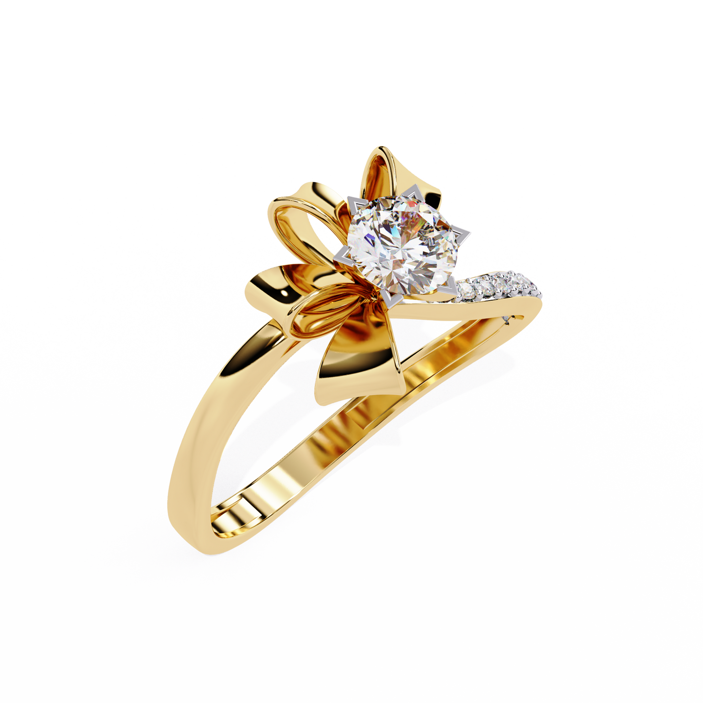 The Gift of Love Diamond Ring In Gold - 0.50 Ct Round Brilliant cut