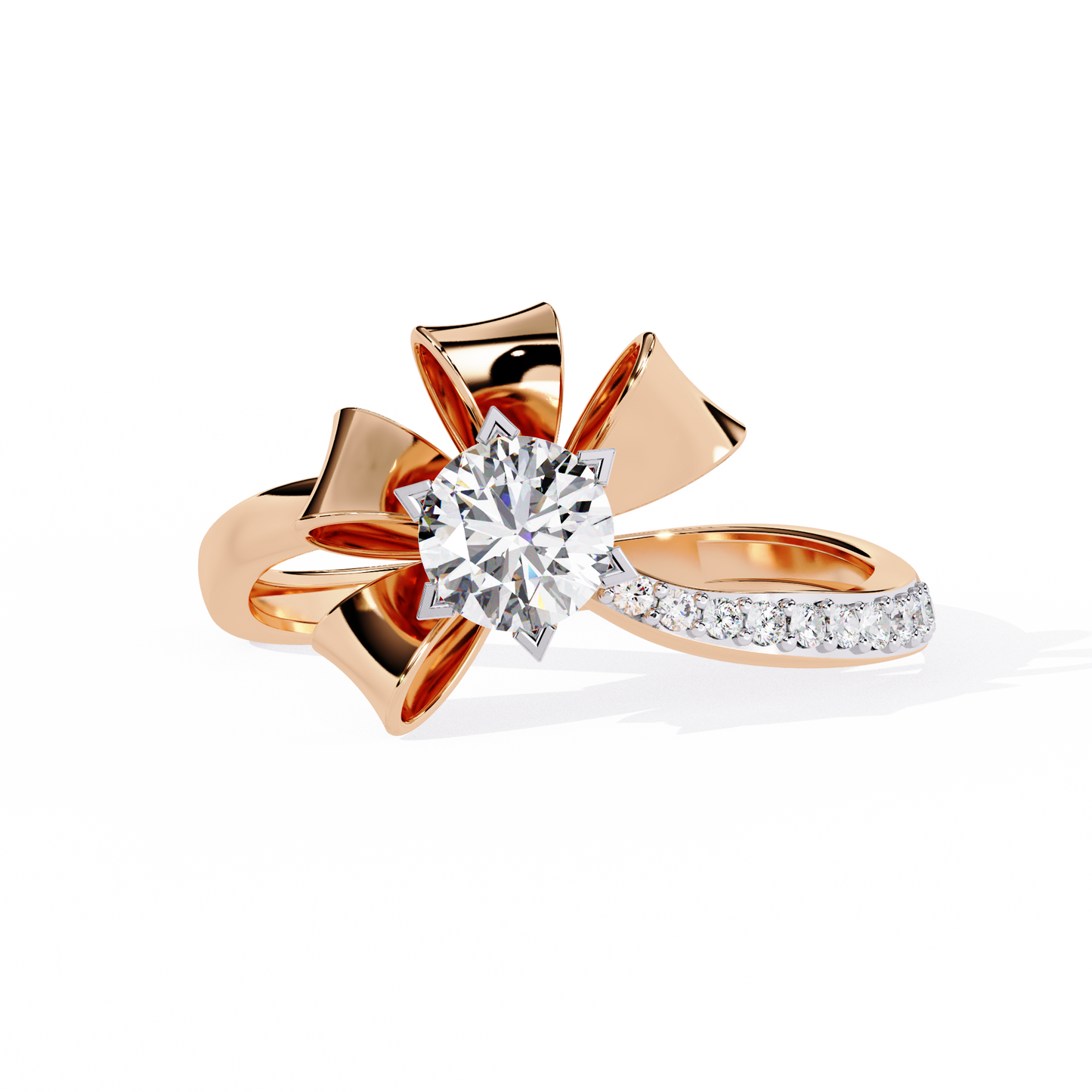 The Gift of Love Diamond Ring In Gold - 0.50 Ct Round Brilliant cut