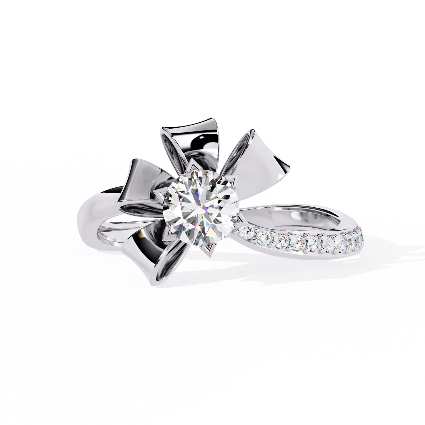 The Gift of Love Diamond Ring In Gold - 0.50 Ct Round Brilliant cut