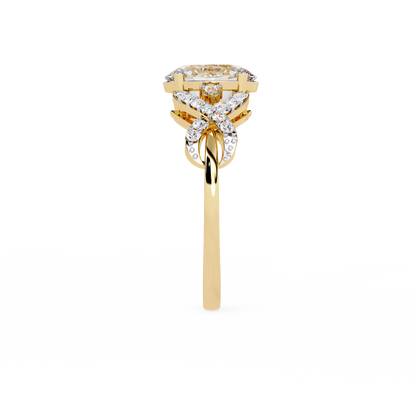 "Celestial Embrace" Oval Diamond Engagement Ring In Gold - 1.80 Ct