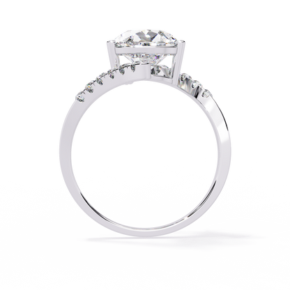 The Stellar Swirl Pear Diamond Ring In Gold - 2.81 Ct