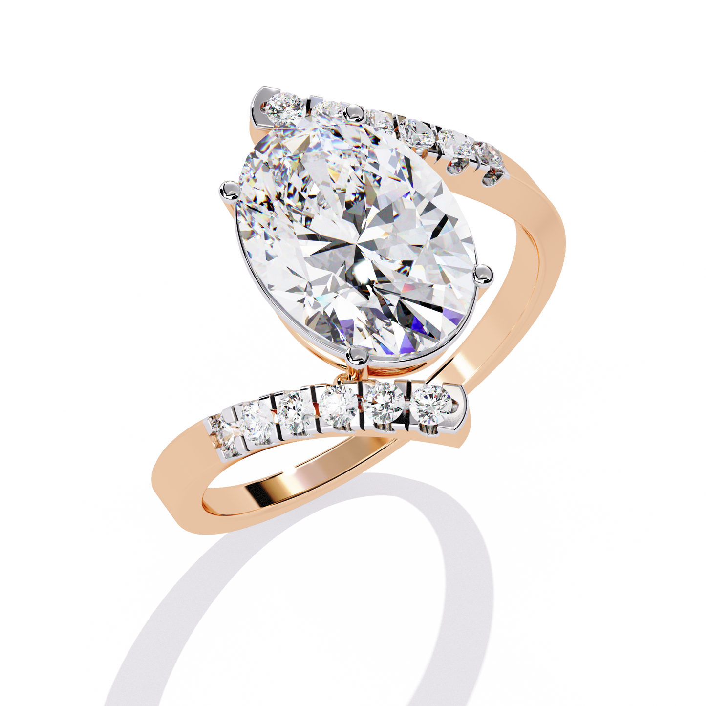Sleek Channel-Set Oval Solitaire Ring In Gold - 2.41 Ct Diamonds