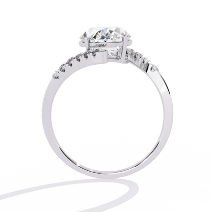 Sleek Channel-Set Oval Solitaire Ring In Gold - 2.41 Ct Diamonds
