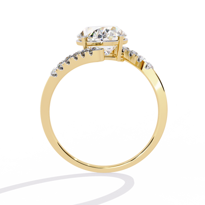 Sleek Channel-Set Oval Solitaire Ring In Gold - 2.41 Ct Diamonds