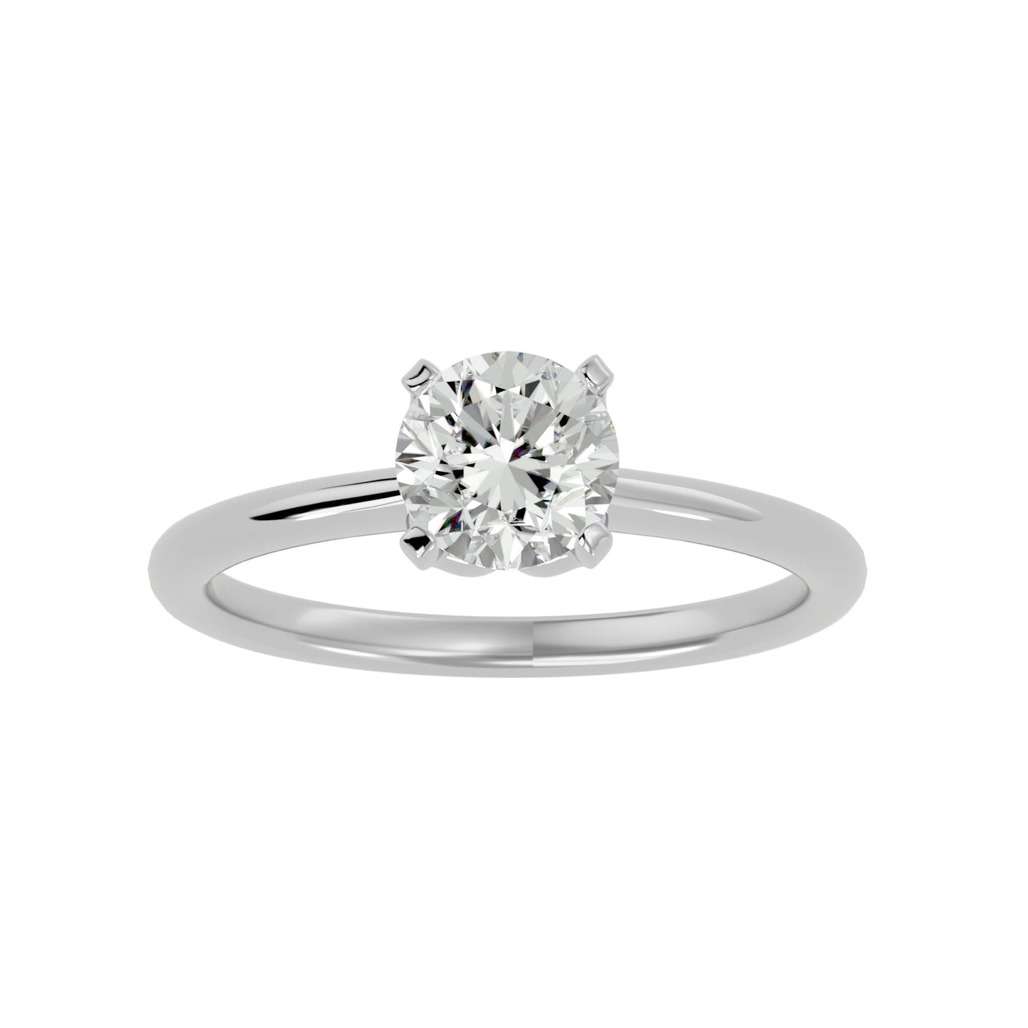 Iconique Classic Solitaires Golden Band - 1.29 Ct Round Diamond Ring