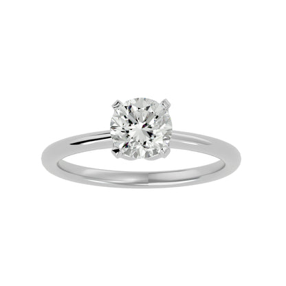 Iconique Classic Solitaires Golden Band - 1.29 Ct Round Diamond Ring