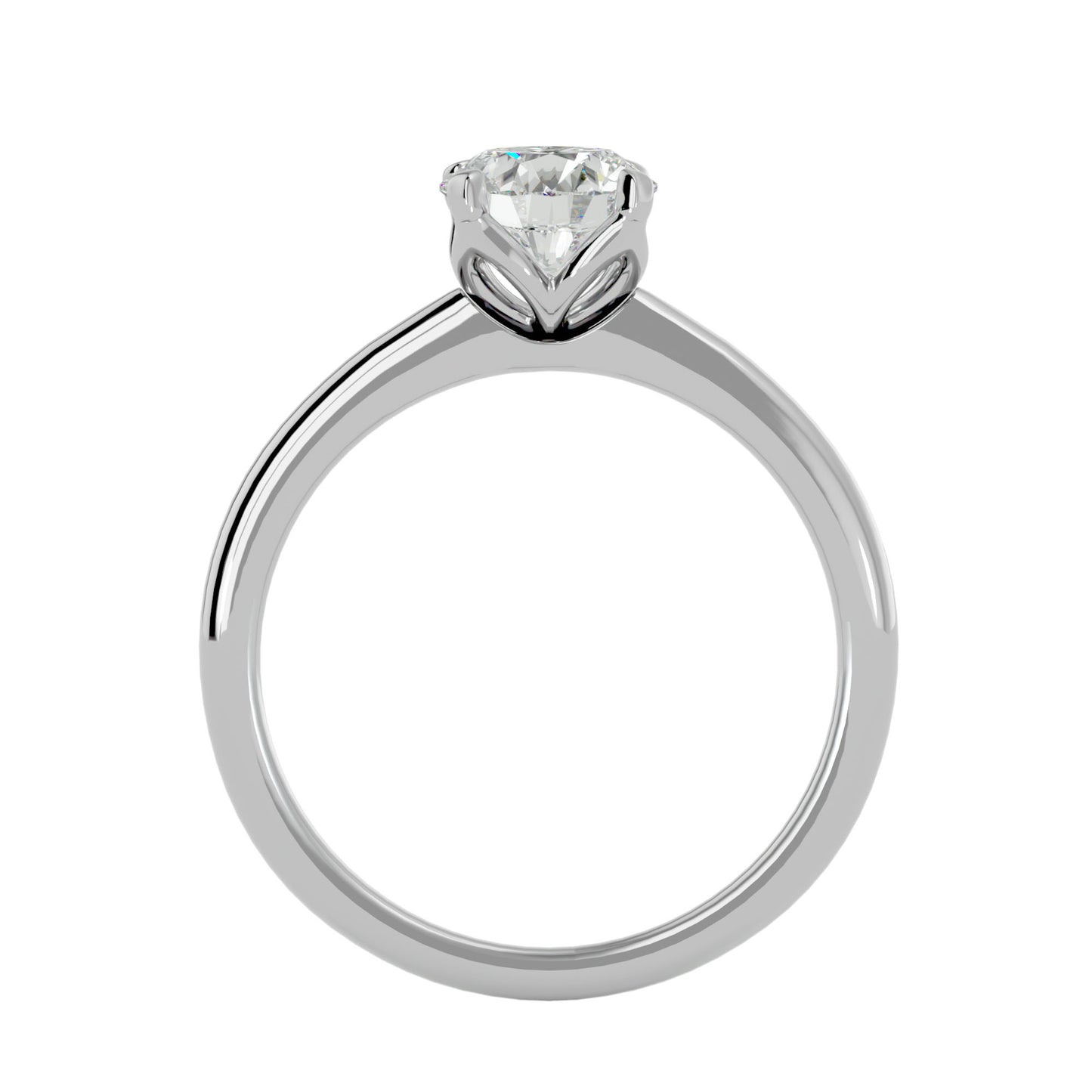 Iconique Classic Solitaires Golden Band - 1.29 Ct Round Diamond Ring
