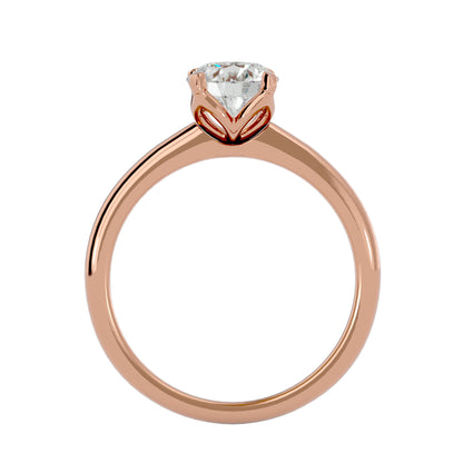 Iconique Classic Solitaires Golden Band - 1.29 Ct Round Diamond Ring