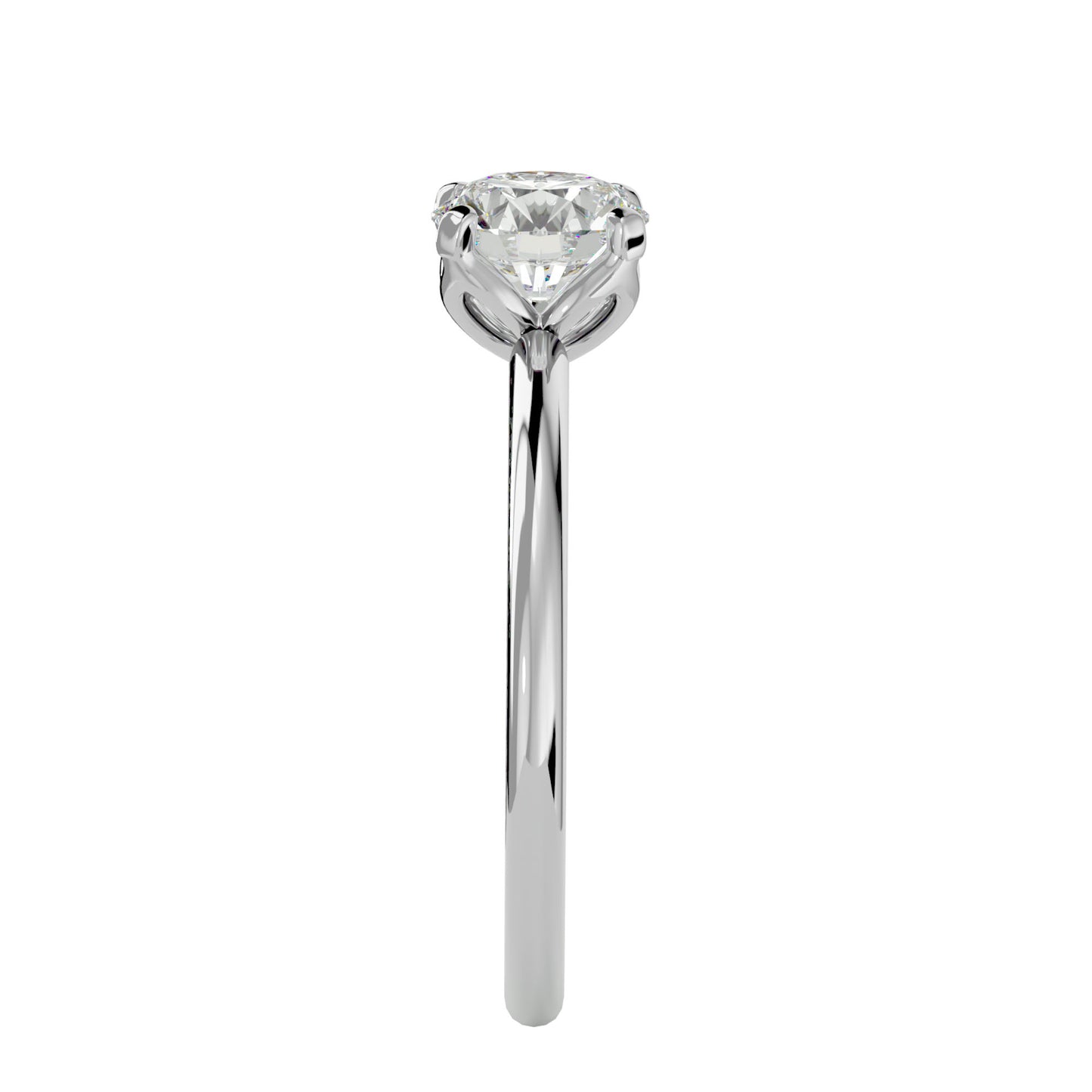 Iconique Classic Solitaires Golden Band - 1.29 Ct Round Diamond Ring