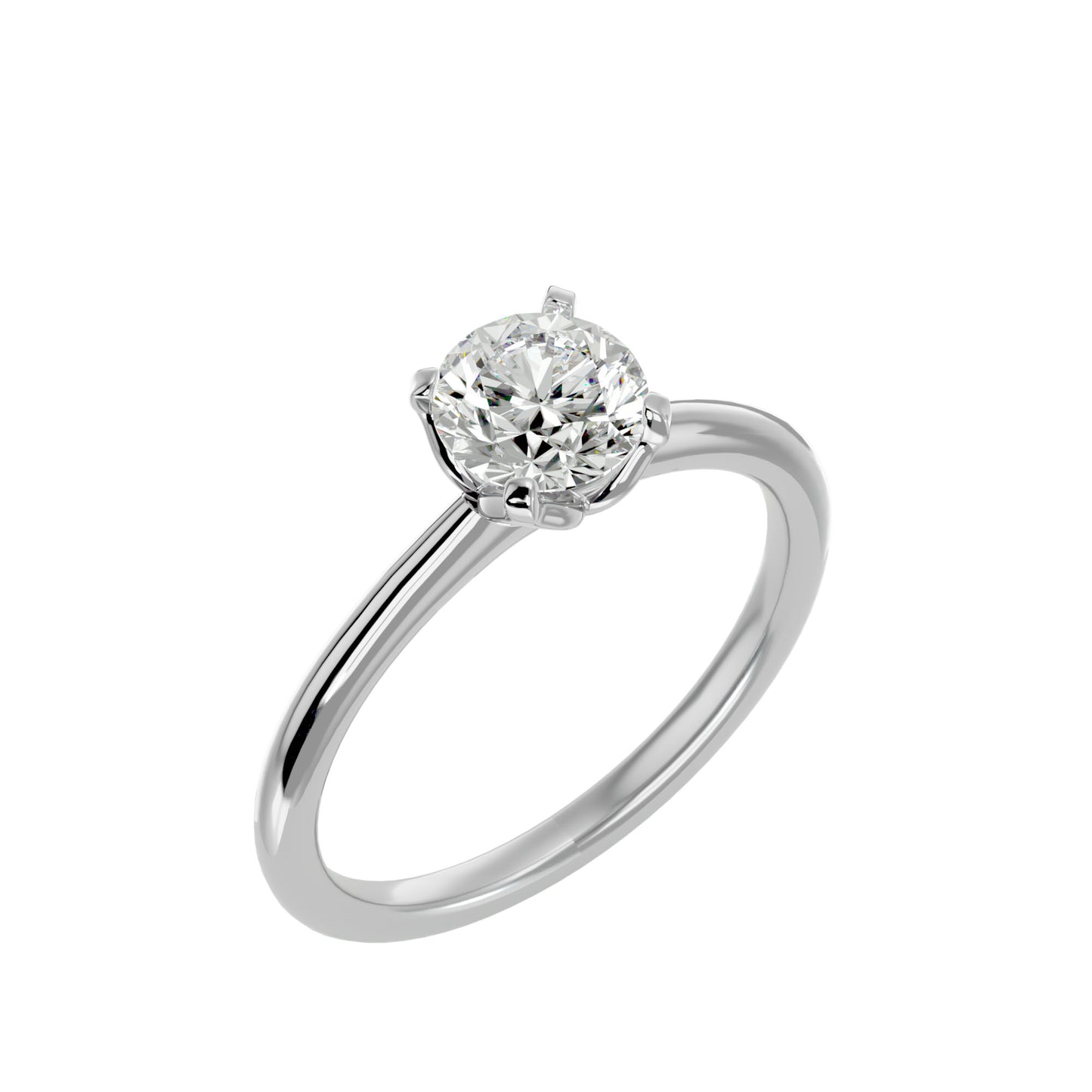 Iconique Classic Solitaires Golden Band - 1.29 Ct Round Diamond Ring