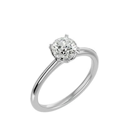 Iconique Classic Solitaires Golden Band - 1.29 Ct Round Diamond Ring