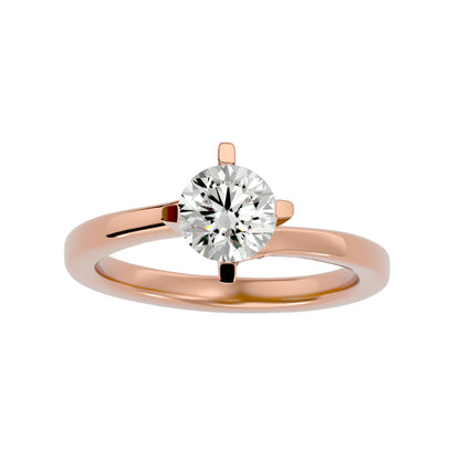 Iconique Timeless Radiance Solitaire Ring In Yellow Gold - 1.08 Ct Round Diamonds