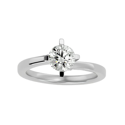 Iconique Timeless Radiance Solitaire Ring In Yellow Gold - 1.08 Ct Round Diamonds