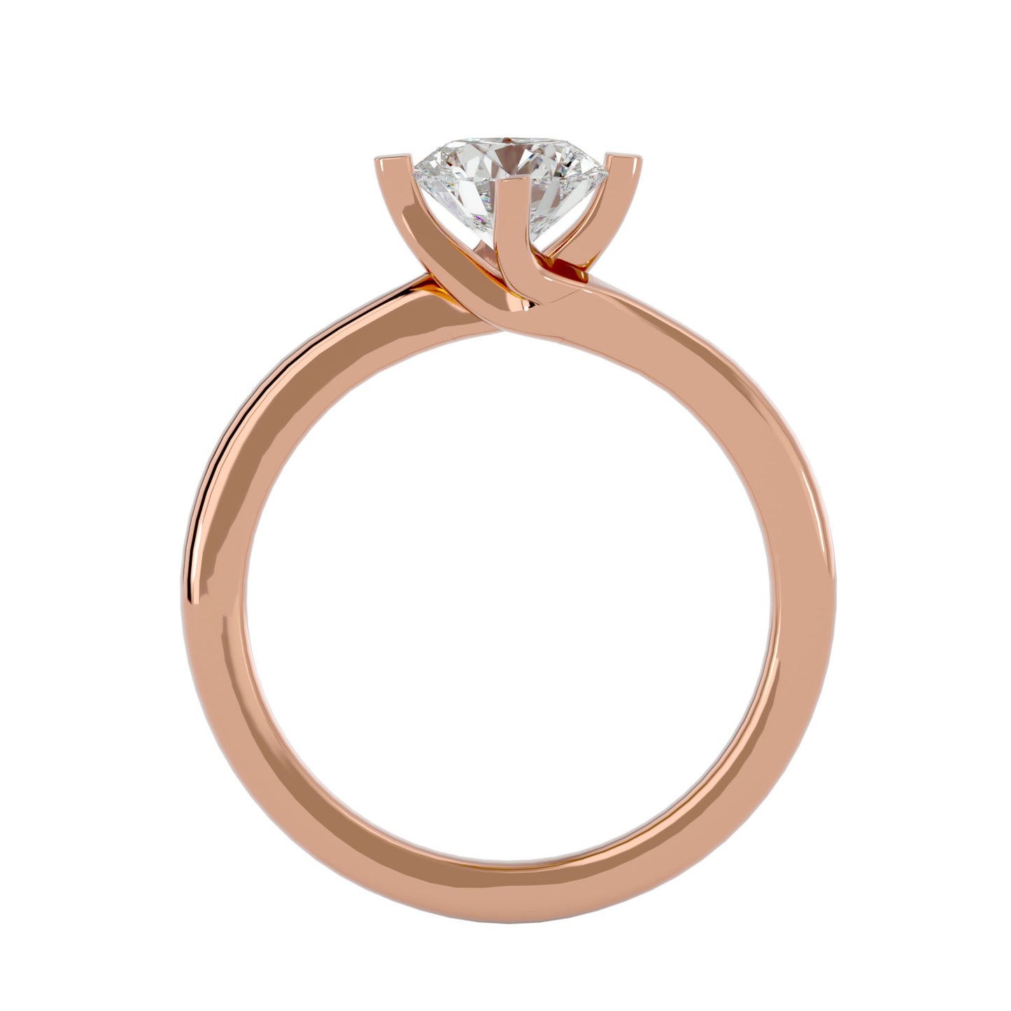 Iconique Timeless Radiance Solitaire Ring In Yellow Gold - 1.08 Ct Round Diamonds