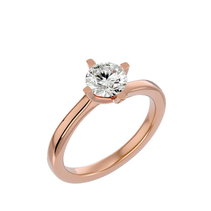Iconique Timeless Radiance Solitaire Ring In Yellow Gold - 1.08 Ct Round Diamonds