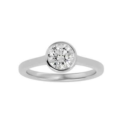 Iconique Eclips Shine Solitaires Ring In White Gold  - 1.18 Ct Brilliance Round Diamonds