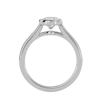 Iconique Eclips Shine Solitaires Ring In White Gold  - 1.18 Ct Brilliance Round Diamonds