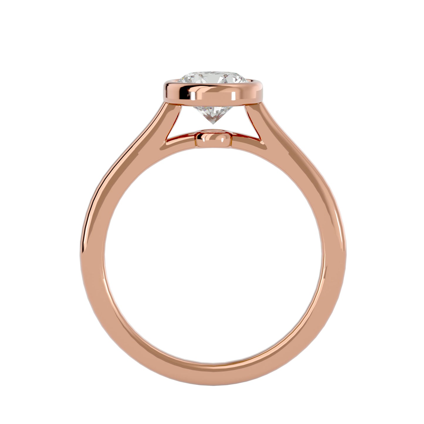 Iconique Eclips Shine Solitaires Ring In White Gold  - 1.18 Ct Brilliance Round Diamonds