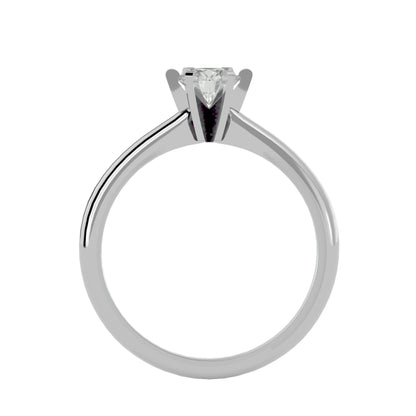 Iconique Whisper Classic Solitaires Band- 0.41 Ct Round Diamond In Yellow Gold Ring