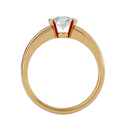 Iconique Iconic Solitaires- 0.59 Ct Round Diamond Gold Ring
