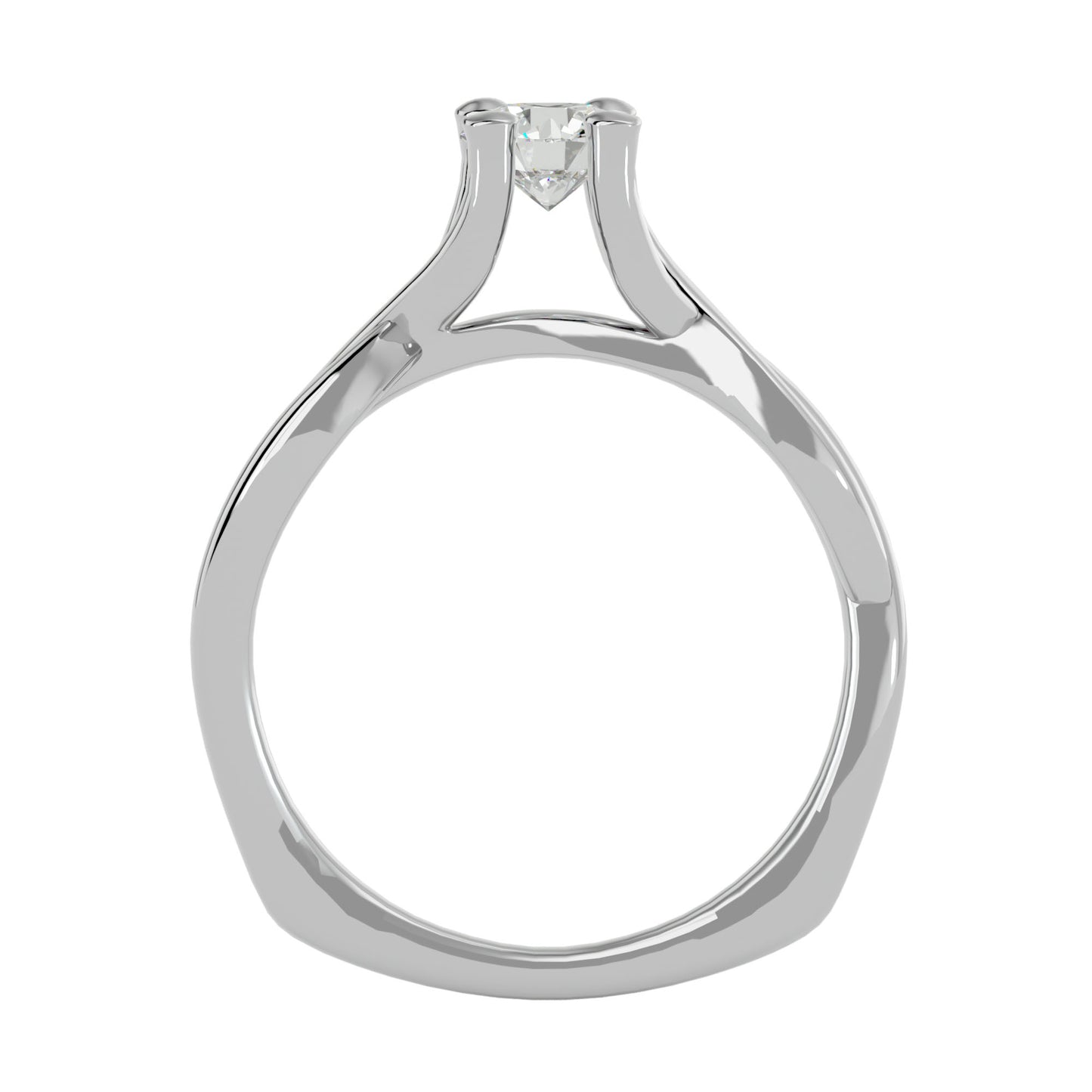 Iconique Iconic Solitaires- 0.47 Ct Round Diamond Gold Ring