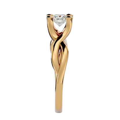Iconique Iconic Solitaires- 0.47 Ct Round Diamond Gold Ring