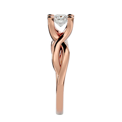Iconique Iconic Solitaires- 0.47 Ct Round Diamond Gold Ring