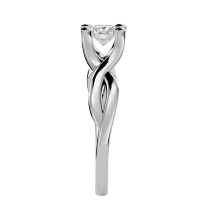 Iconique Iconic Solitaires- 0.47 Ct Round Diamond Gold Ring