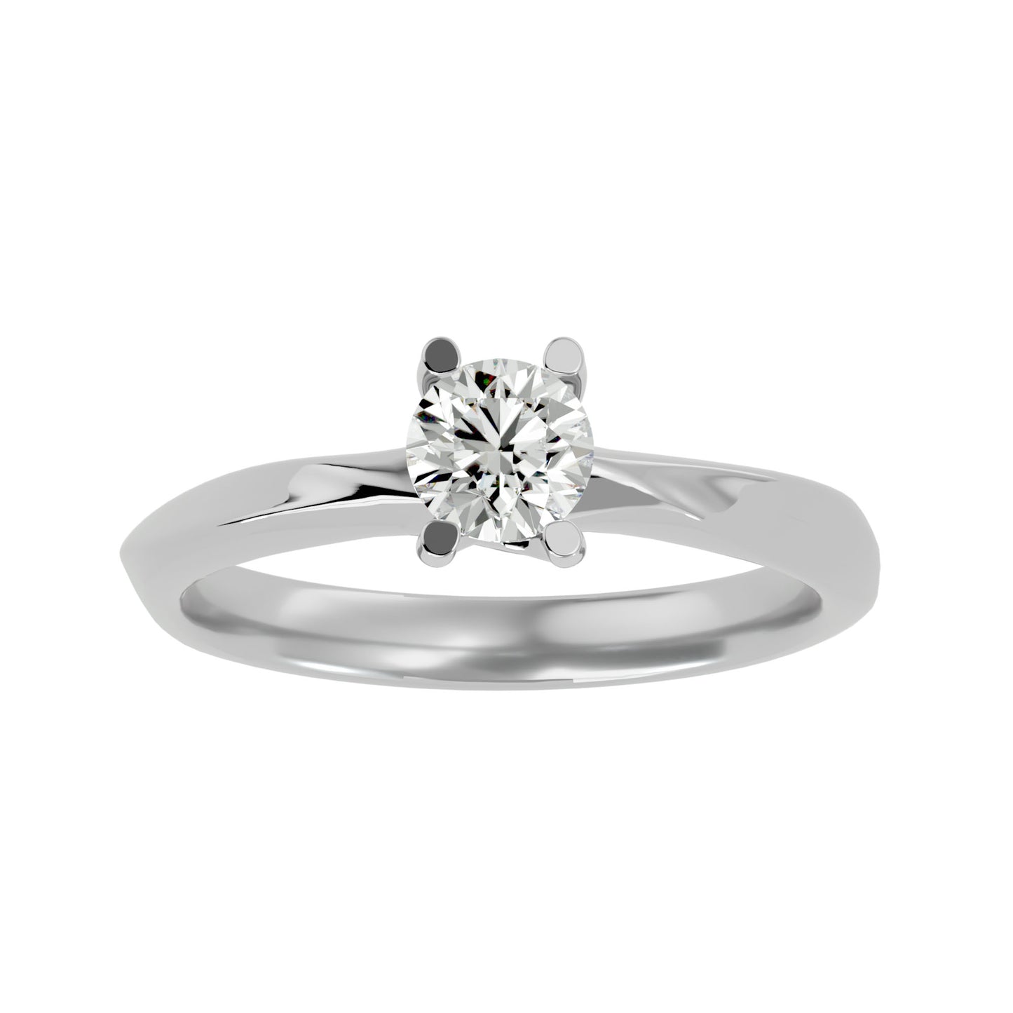Iconique Classic Solitaire- 0.59 Ct Round Diamond Gold Ring
