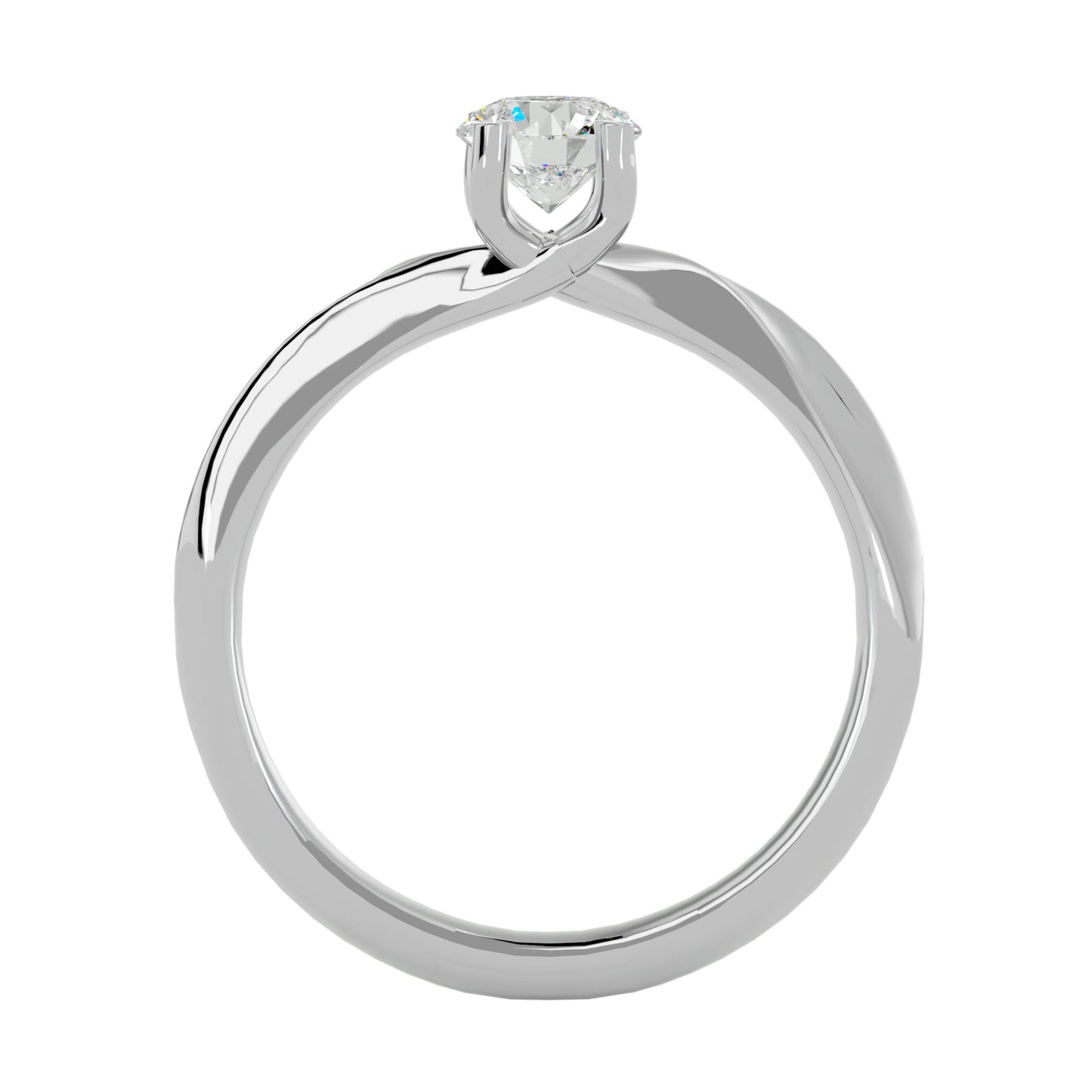 Iconique Classic Solitaire- 0.59 Ct Round Diamond Gold Ring