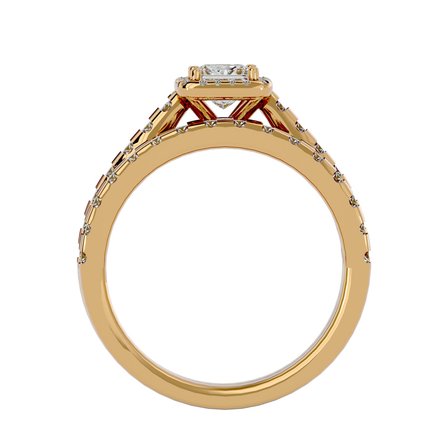 Iconique Timeless Solitaire - 1.37 Ct Round Diamond Gold Ring