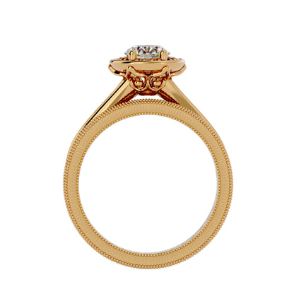Iconique Beautiful Solitaire - 1.45 Ct Round Diamond Gold Ring